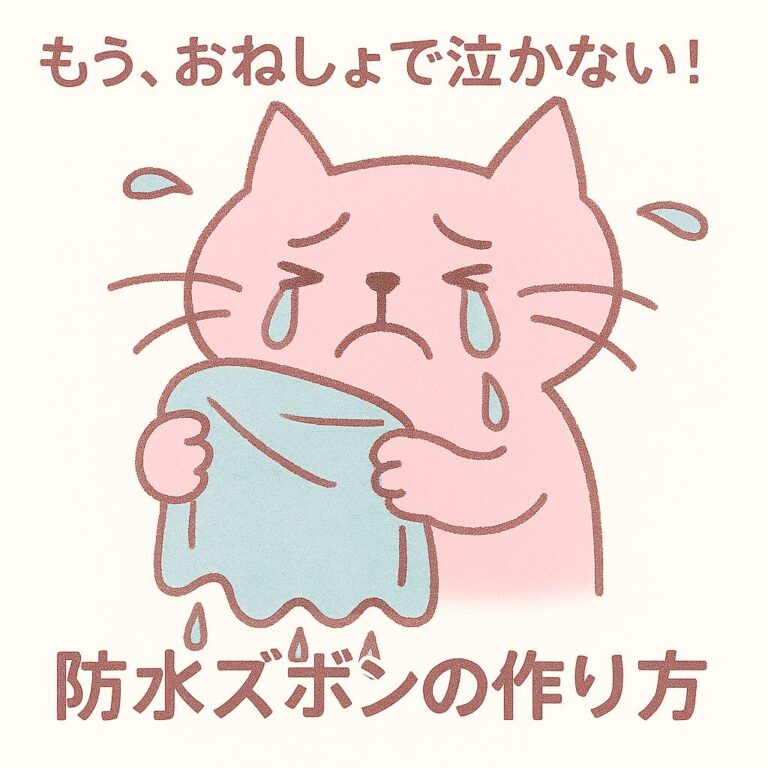 おねしょで泣いているお母さん