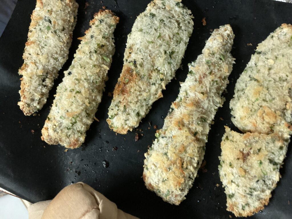 イワシフライ焼き上がり